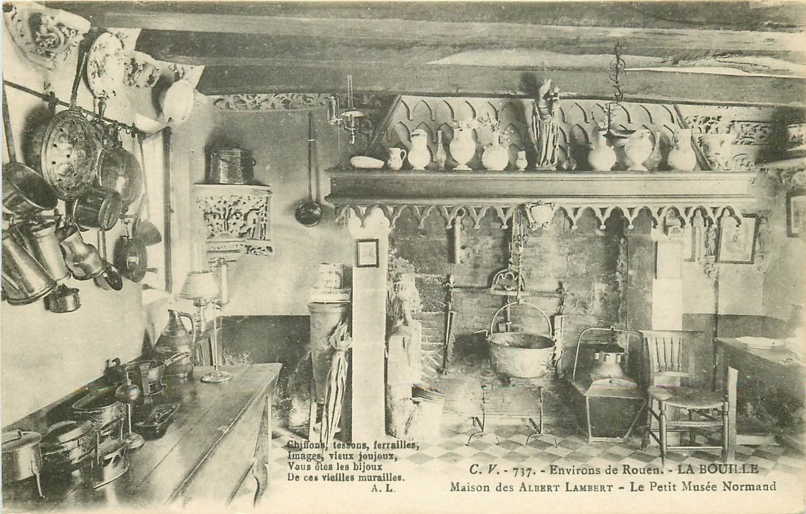 carte postale ancienne 76 LA BOUILLE. Maison Musée de Lambert