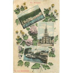 carte postale ancienne 76 LA BOUILLE. Multivues 1908