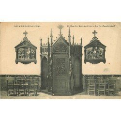 carte postale ancienne 76 LA MARE-AU-CLERC. Confessionnal Eglise du Sacré-Coeur 1915