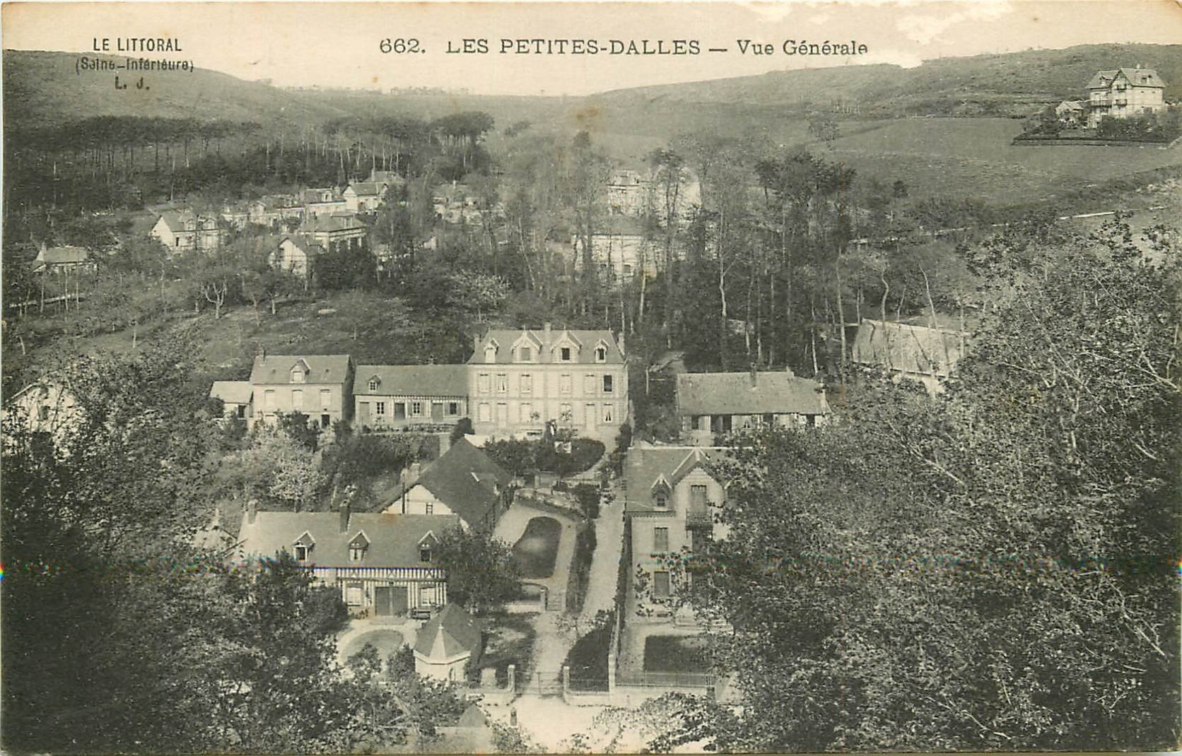 carte postale ancienne 76 LES PETITES DALLES. Vue générale