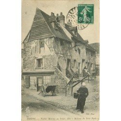carte postale ancienne 76 DIEPPE. Maisons du Petit Paris 1909
