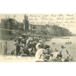 carte postale ancienne 76 DIEPPE. Casino et Bains n° 52 1908