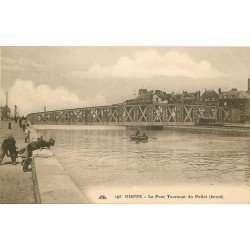 carte postale ancienne 76 DIEPPE. Pont Tournant du Pollet fermé