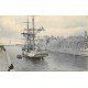 carte postale ancienne 76 DIEPPE. Pont Tournant du Pollet avec Bateau de Pêche Islandais 1905