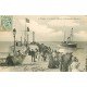 carte postale ancienne 76 DIEPPE. La Jetée avec Entrée du Steamer France 1906