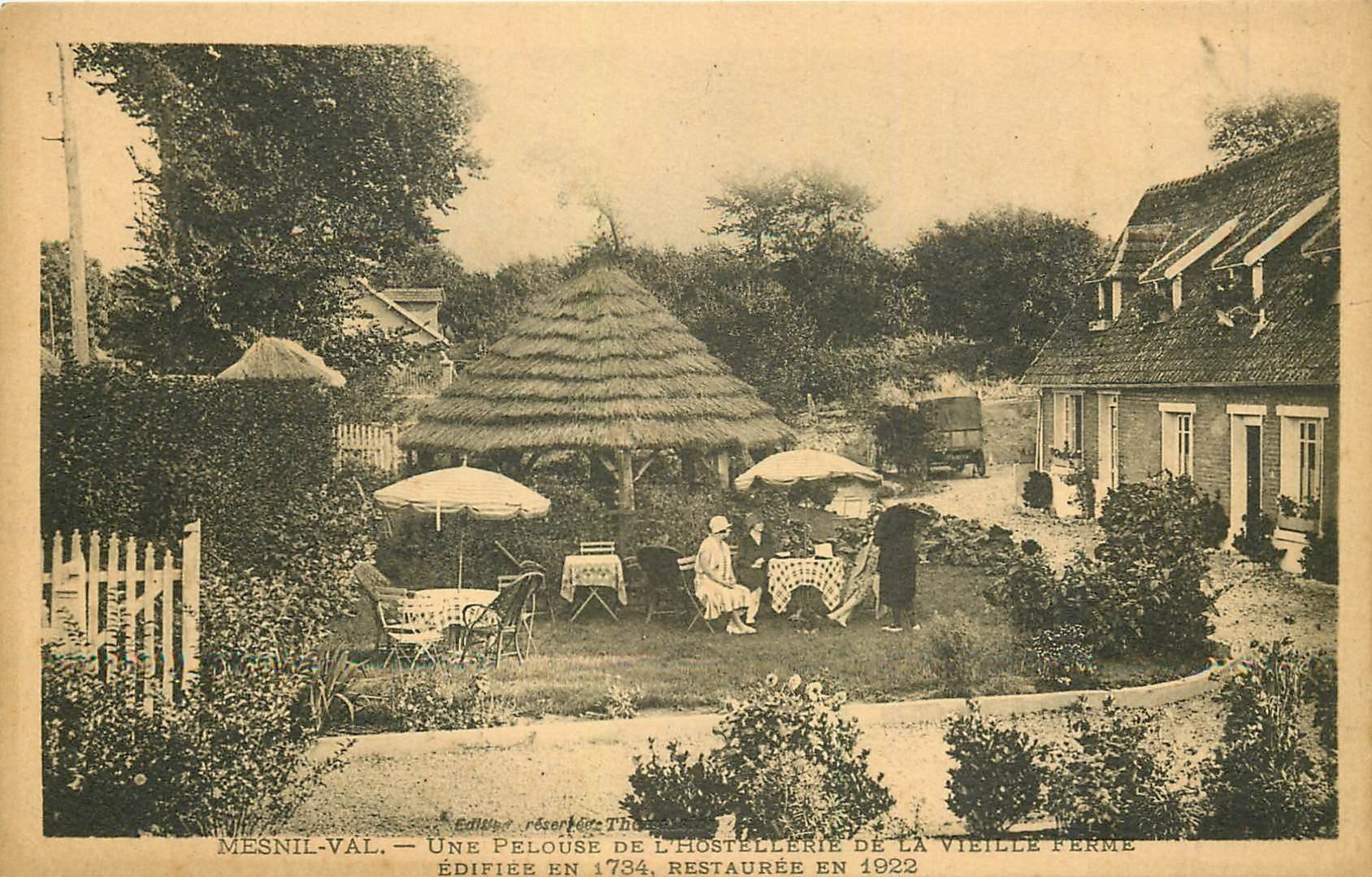 carte postale ancienne 76 MESNIL-VAL. Hostellerie de la Vieille Ferme la Pelouse