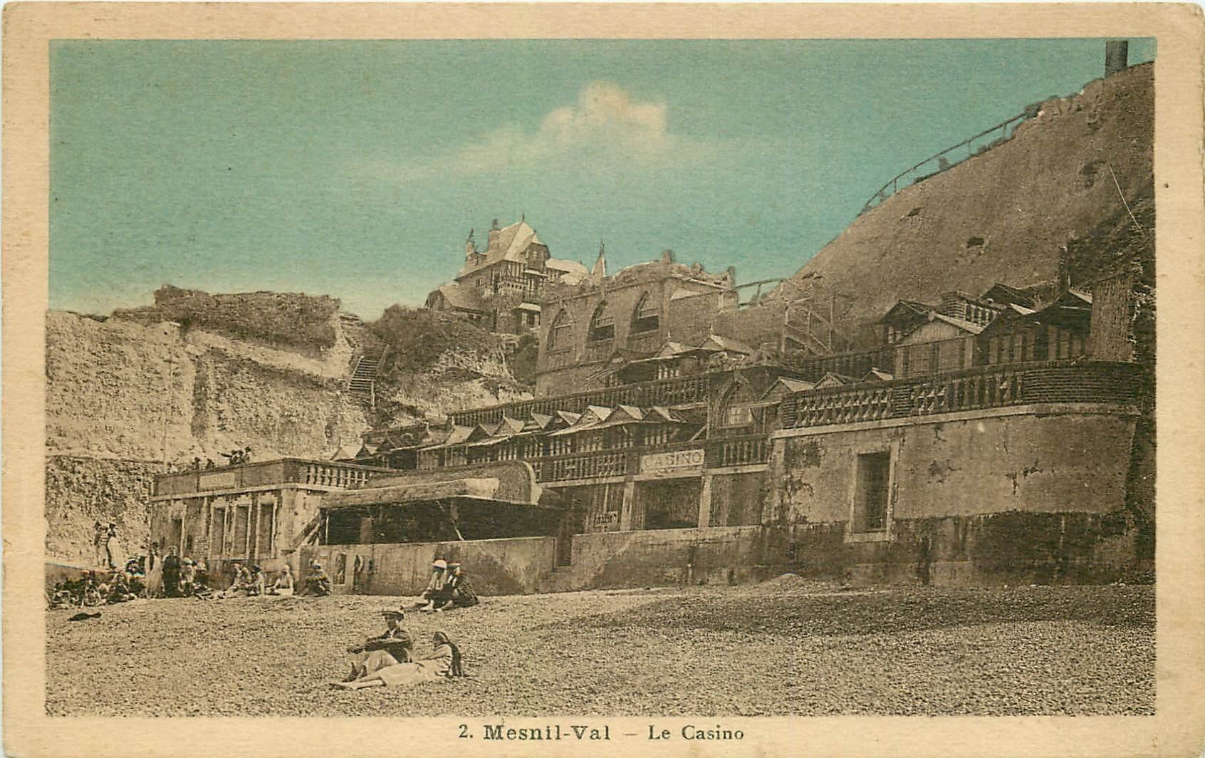 carte postale ancienne 76 MESNIL-VAL. Le Casino 1932
