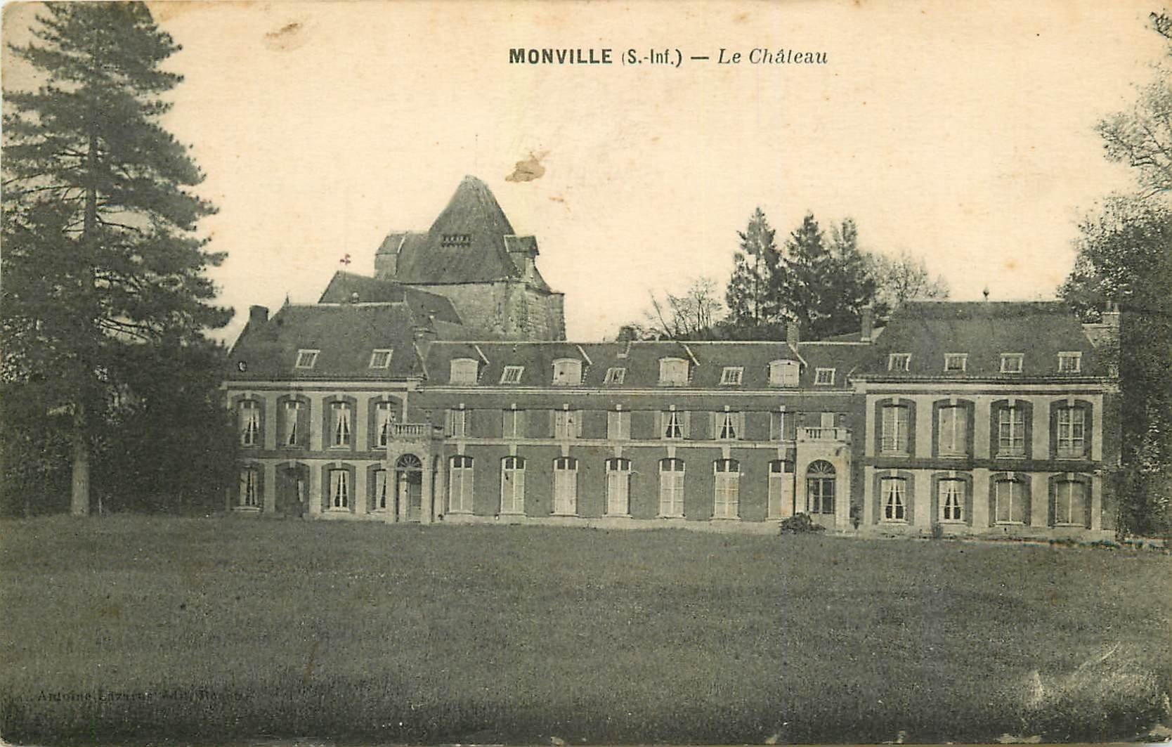 carte postale ancienne 76 MONVILLE. Le Château