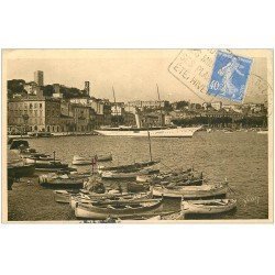 carte postale ancienne 06 CANNES. Le Port 1932