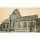carte postale ancienne 76 MONVILLE. L'Eglise animation 1919