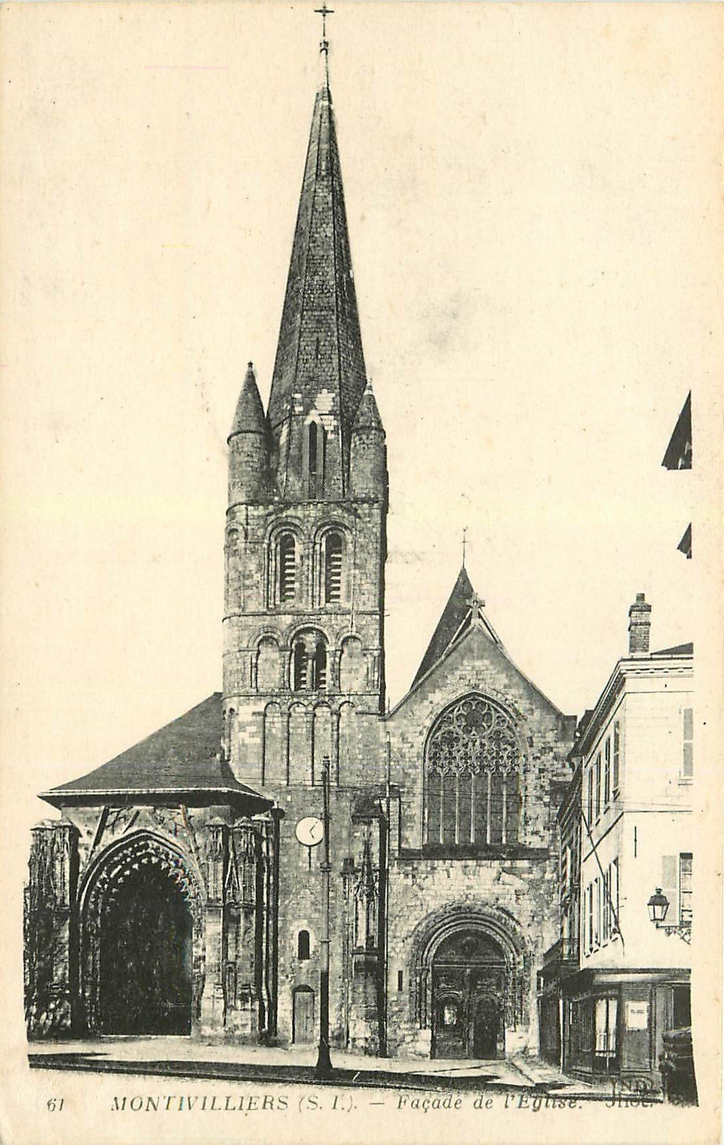 carte postale ancienne 76 MONTIVILLIERS. L'Eglise