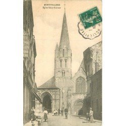 carte postale ancienne 76 MONTIVILLIERS. Eglise Saint-Sauveur 1910