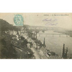carte postale ancienne 76 ORIVAL. Pont et Roches d'Oissel