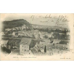 carte postale ancienne 76 ORIVAL. Le Gravier Route d'Oissel 1902