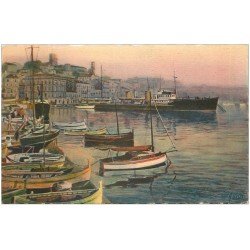 06 CANNES. Barques de Pêcheurs au Port et Mont Chevalier