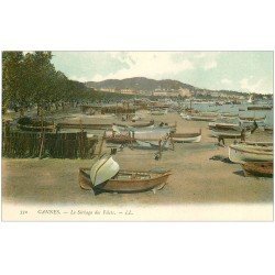 carte postale ancienne 06 CANNES. Le Séchage des Filets