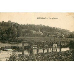 carte postale ancienne 76 OHERVILLE. Vue générale petites écluses