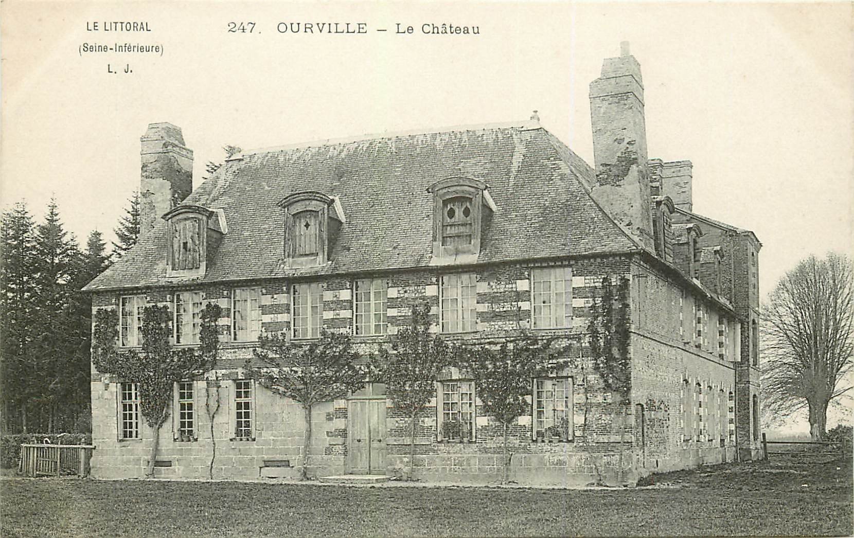 carte postale ancienne 76 OURVILLE. Château