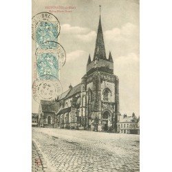 carte postale ancienne 76 NEUFCHATEL-EN-BRAY. Eglise 1905