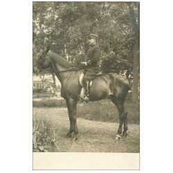 01 SATHONAY. Un Militaire Cavalier à cheval 1909. Carte Photo de Morillon