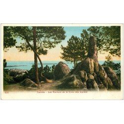 carte postale ancienne 06 CANNES. Les Rochers de la Croix des Gardes