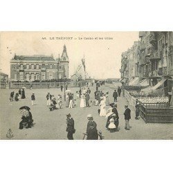 carte postale ancienne 76 LE TREPORT. Le Casino et Villas 1907