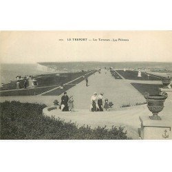 carte postale ancienne 76 LE TREPORT. Terrasses et Pelouses