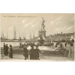 carte postale ancienne 06 CANNES. Monument Edouard VII