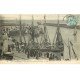 carte postale ancienne 76 LE TREPORT. Les Quais Entrée du Port barques de Pêcheurs 1905