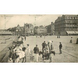 carte postale ancienne 76 LE TREPORT. Place de la Batterie. Ballade à dos d'Anes