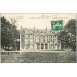 carte postale ancienne 76 ALLOUVILLE-BELLEFOSSE. Le Château 1909