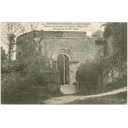 carte postale ancienne 76 ARQUES-LA-BATAILLE. Château Entrée Pavillon