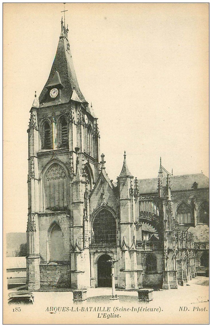 carte postale ancienne 76 ARQUES-LA-BATAILLE. Eglise 185