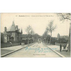 carte postale ancienne 76 AUMALE. Villa des Houx Avenue de la Gare 1918