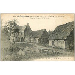 carte postale ancienne 76 BACQUEVILLE-PIERREVILLE. Ferme des Ecussons 1919