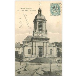 carte postale ancienne 76 BOLBEC. Eglise Saint-Michel 1906