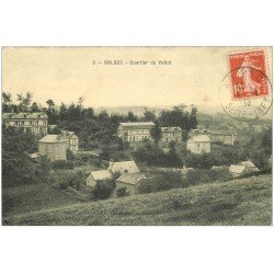 carte postale ancienne 76 BOLBEC. Quartier du Vallot 1913