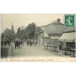 carte postale ancienne 76 BONSECOURS. Boutiques de Cartes Postales 1911