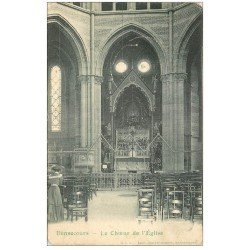 carte postale ancienne 76 BONSECOURS. Choeur Eglise Femmee en prière