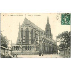 carte postale ancienne 76 BONSECOURS. Eglise 1910