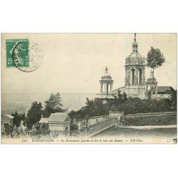 carte postale ancienne 76 BONSECOURS. Monument Jeanne d'Arc 1909 Cimetière