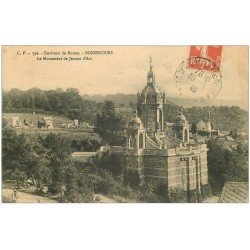 carte postale ancienne 76 BONSECOURS. Monument Jeanne d'Arc 1913