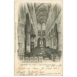 carte postale ancienne 76 CAUDEBEC-EN-CAUX. Eglise Nef 1902