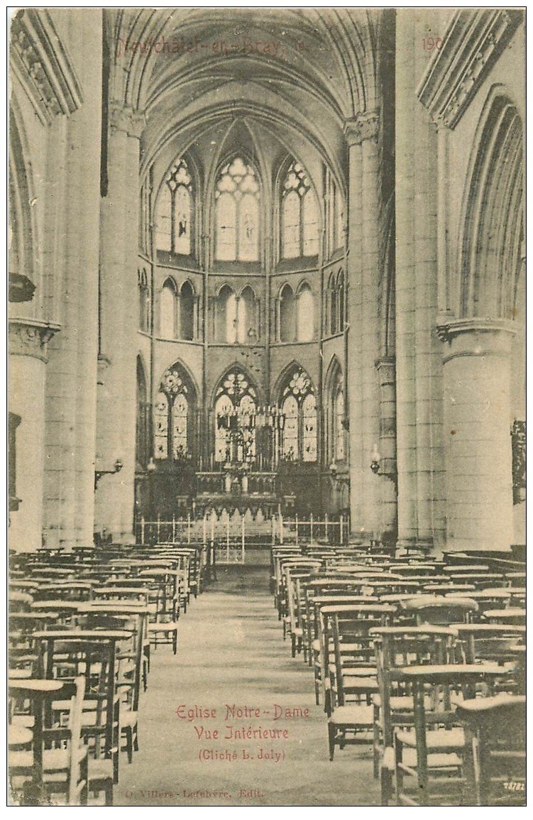 carte postale ancienne 76 CAUDEBEC-EN-CAUX. Eglise vue Autel