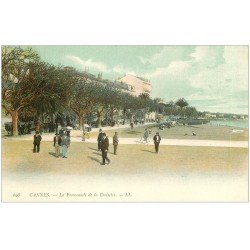 carte postale ancienne 06 CANNES. Promenade de la Croisette LL. 608