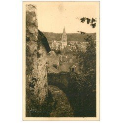 carte postale ancienne 76 CAUDEBEC-EN-CAUX. Perspective Eglise