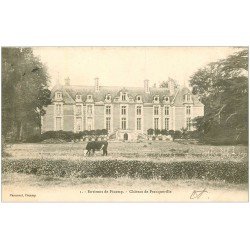 carte postale ancienne 76 CHATEAU DE FRANQUEVILLE. 1903 environs Fécamp