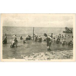 carte postale ancienne 76 CRIEL-SUR-MER. Bains et Radeau 1950