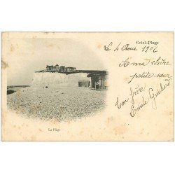 carte postale ancienne 76 CRIEL-SUR-MER. La Plage 1902
