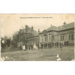 carte postale ancienne 76 DEVILLE-LES-ROUEN. Ecole de Filles. En l'état...